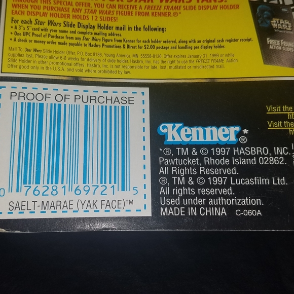 🛸STAR WARS Vintage 1997 Saelt-Marae (Yak Face) - Picture 3 of 5